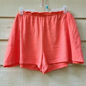SECRET TREASURES Orange Elastic Waist Front Pockets Knit PJ Shorts Size 3X