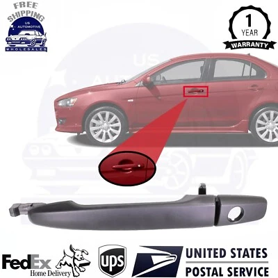 New Front Exterior Door Handle Driver Side Primed For 2008-17 Mitsubishi Lancer Foto 1 de 4