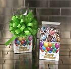 Happy Birthday Dum Dum Lollipops Gift Basket-Box Wrapped With Green Bow