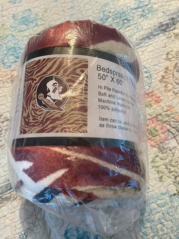 Florida State Seminoles Super Soft Raschel Throw Blanket, 50 x 60 inch Cover