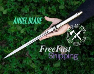 Angel Blade Full Metal with Stand Super Natural Prop Replica Cosplay Viking Swor - Picture 1 of 10