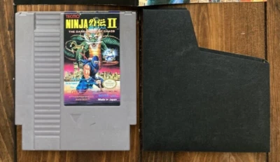 Ninja Gaiden 2 II Dark Sword of Chaos Nintendo 1989 NES Cartridges Sleeves Tecmo - Image 1 of 2