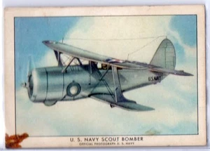 US Navy Scout Bomber 1940 Wings Cigarettes Modern American Airplanes Srs-A #18 - Picture 1 of 1