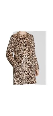 YVES SALOMON METEO Abrigo de piel de conejo estampado de pantera Foto 1 de 4