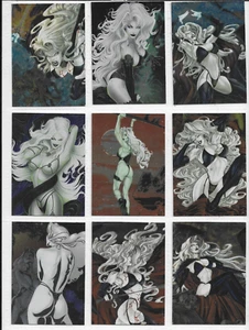 LADY DEATH HoloFoil Trading Card Set: "Lady Death in Swimsuit: Shades " /9 Cards - Picture 1 of 2