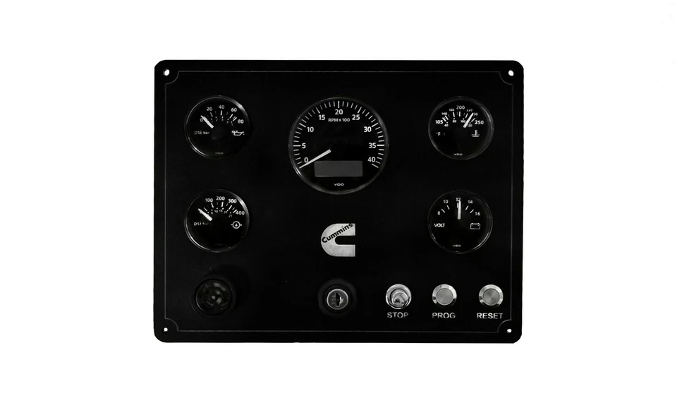 CUMMINS Marine Engine Control Panel w/ 5 VDO View-line Gauges - Image 1 of 1
