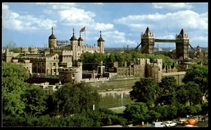 Tower and Tower Bridge London Postcard Vintage NOS - See Description - Picture 1 of 2