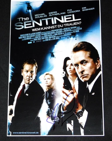 EVA LONGORIA SIGNED THE SENTINEL 12X18 GERMAN MOVIE POSTER!!! Cover
