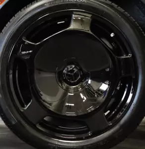 Maybach OEM W223 S Class 2021+ 20" Gloss Black 5-Hole Spoke Wheel & Cap Set New - Picture 1 of 1