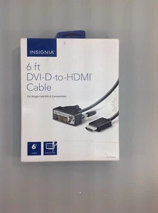 Insignia 6' DVI-D to HDMI Cable NS-PI06502 - Picture 1 of 2