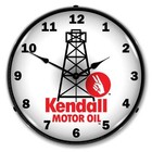 NEW KENDALL  MOTOR OIL RETRO ADVERTISING LED LIGHTED CLOCK - FREE SHIP*