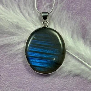 Colgante de cristal de labradorita plata 925 10,2 g SN52886 - Imagen 1 de 4