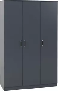 DAKOTA DARK GREY 3 DOOR WARDROBE - Picture 1 of 5