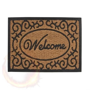 YES4HOMES 2 x Doormat for Front Door Entryway Outdoor Mat Coir Rubber Welcome - Picture 1 of 1