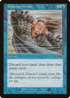MTG 4X URZA'S SAGA TOLARIAN WINDS NM ENGLISH MAGIC THE GATHERING COMMON BLUE - Image 1 of 4