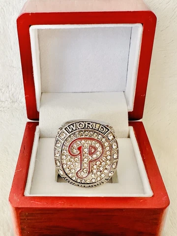 2008 Philadelphia Phillies World Series Ring W Box, 🇺🇸 SHIP Cover