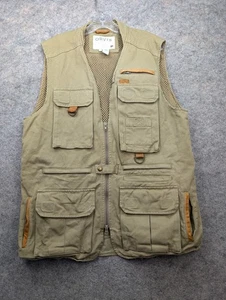Chaleco Orvis Hombres Mediano Beige Lona Utilidad Ventilado Caza Pesca Aire Libre Senderismo - Imagen 1 de 13