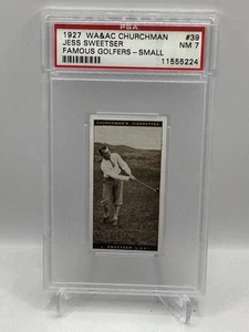 1927 Churchman Famous Golfers Small #39 Jess Sweetser PSA 7 - Picture 1 of 2