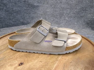 Birkenstock Arizona Soft Footbed Stone Coin Suede Sandals Size 40 US 9 Narrow - Picture 1 of 10