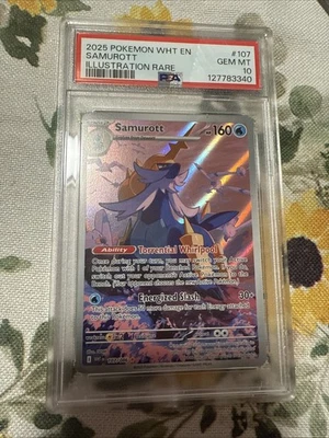 Psa 10 Samurott 107/086 Illustration Rare White Flare Pokemon - Image 1 of 2