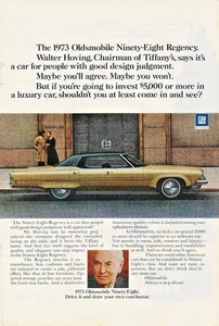 1973 Oldsmobile 98 Regency Vintage Original Print Ad - Picture 1 of 1