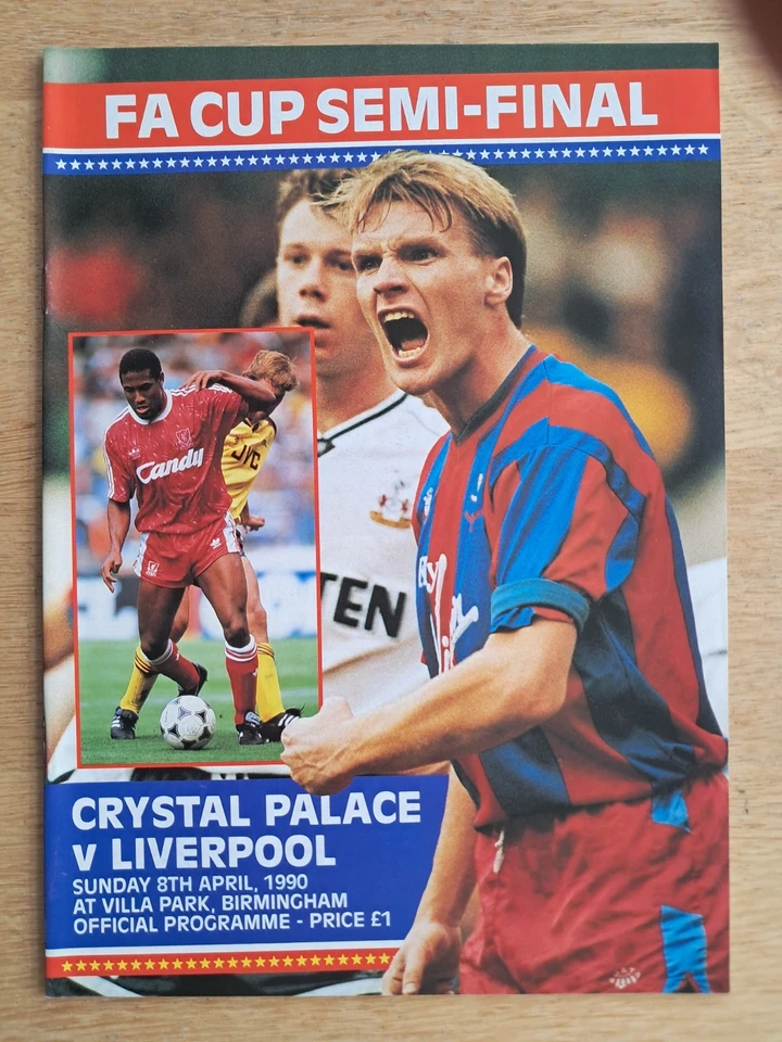 CRYSTAL PALACE V. LIVERPOOL - 8.4.90 FA CUP SEMI-FINAL AT ASTON VILLA - Image 1 of 1