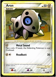 Aron Undaunted Pokémon TCG 42/90 HeartGold & SoulSilver Common - Picture 1 of 2