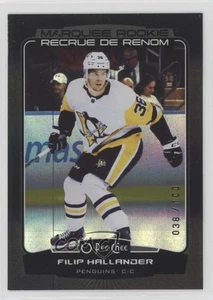 2022-23 O-Pee-Chee Marquee Rainbow Black/100 Filip Hallander #565 Rookie RC - Imagen 1 de 3