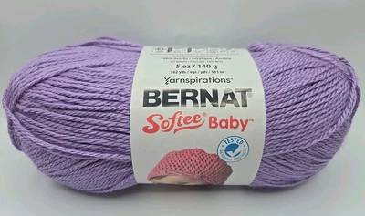 Bernat Softee Baby 100% Acrylic Yarn Lavender Color 5oz/140g 362yds/331m #3Light - Image 1 of 4