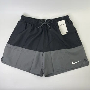 Nike Split Volley 5" Inseam Swim Trunks Black Gray Two Tone Mens Sz Large - Picture 1 of 8