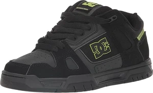 Zapato de skate DC Shoes Stag Low Top para hombre, negro/verde lima (BL4) - Imagen 1 de 4