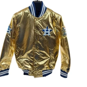 Starter Houston Astros Gold Satin Herren Bomberjacke Gr. S - Bild 1 von 8