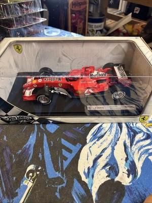 MIB HTF RARE 1:18 Hot Wheels Ferrari F2005 Michael Schumacher #1 G9727  Marlboro - Image 1 of 4