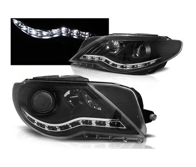headlights for vw passat cc 2008 2009 2010 2011 2012 daylight black lhd - Image 1 of 2