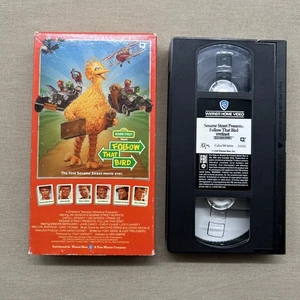 Sesame Street: Follow That Bird (VHS 1985) Jim Henson Big Bird Snuffy Elmo Oscar - Picture 1 of 11