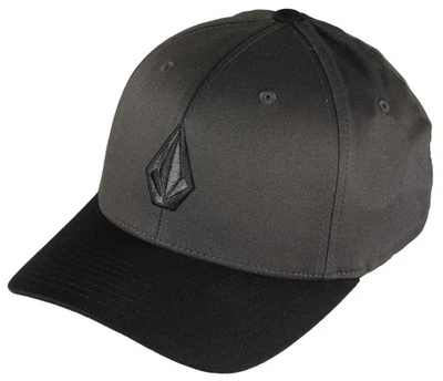 Volcom Full Stone Flexfit 帽子 - 沥青/黑色 - 全新 — 第 1/2 张图片