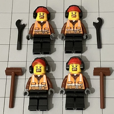 Lego City 60169 Cargo Terminal Lot Of 4 Minifigures E7 19 - Image 1 of 2