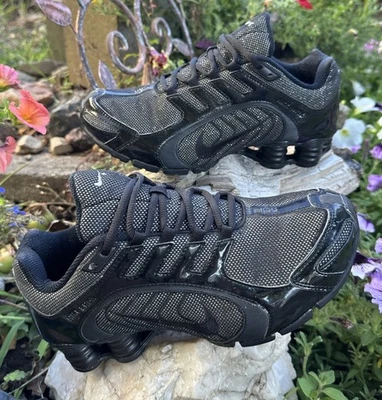 Nike Shox Navina "Sparkle" Preto Prata Metálica Tamanho 8.5 Triplo Preto 337775 - Imagem 1 de 4