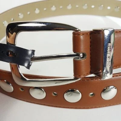 Cinturón para mujer Steve Madden Kingston tachonado marrón plateado talla (M) ¡NUEVO CON ETIQUETAS! Foto 1 de 4