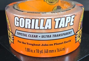 Gorilla Transparent Clear Tape 1.88" x 18 yds. Crystal Clear FAST SHIP!💨✅ - Picture 1 of 13