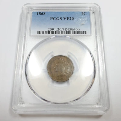 1868 P PCGS VF20 - Indian Head Cent Penny 1c US Coin #54280A - Image 1 of 4