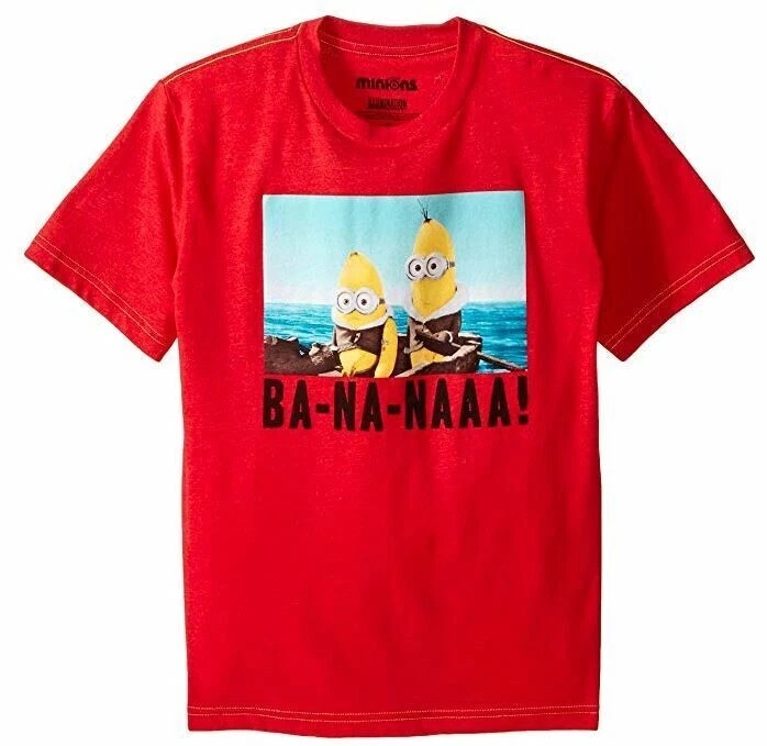 Despicable Me Big Boys' Short Sleeve T-shirt Red Minion Large
