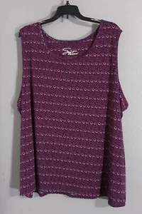 New-WOMAN'S SOFT BY AVENUE SLEEVELESS BURGANDY SUMMER TOP.SZ 30/32 REG.$24.95 - Picture 1 of 9