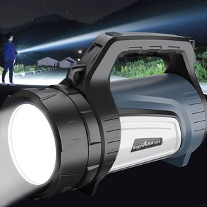 SUPERFIRE LED Searchlight Rechargeable Flashlight Super Bright Red/White Light