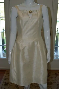 Damenkleid Vitsio Creme 100% Seide Gefüttert Größe S - Bild 1 von 5