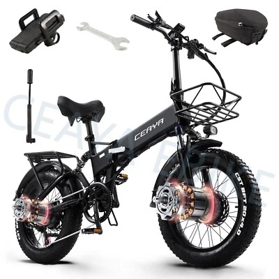 CMACEWHEEL 2OOOW Dual Motor E Mountainbike 48V Elektrofahrrad 20 Zoll Ebike Fatbike Pedelec