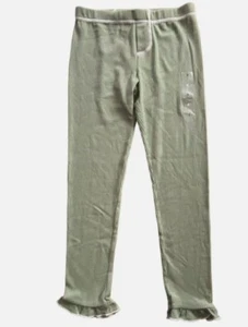 EPIC THREADS Girls Green Ribbed Leggings Elastic Pull On Waist Lettuce Hem NWT - Picture 1 of 6