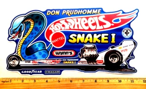 EXTRA LARGE Hot Wheels Don Prudhomme SNAKE I Front Engine Dragster Sticker Decal - Picture 1 of 1
