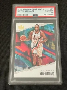 2019 Kawhi Leonard Clippers Panini Court Kings Prizm #41 PSA 10 GEM MINT - Picture 1 of 2