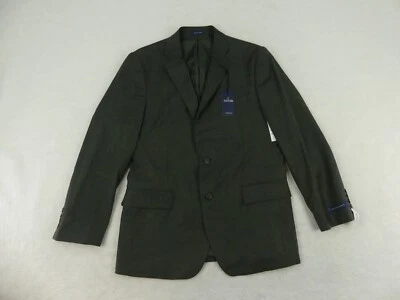 Stafford Sport Coat Mens 40 Short Classic Fit Green Olive Texture Wool Blend - Imagem 1 de 4